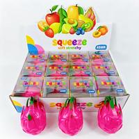 Juguete Antiestrés de Frutas, Juguete de Simulación, Bloques de Construcción para Aliviar el Estrés, Material TPR Colorido, Suave y Elástico, Empaquetado en Caja de Papel