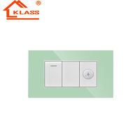 KLASS Prise électrique murale à double panneau en aluminium France et prise de courant EU US pour module de prise Vimar ou legrand