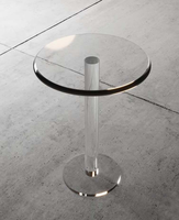 Abgeschrägte Kante Chrom-Basis Innen- und Außenbereich Hochzeit Restaurant Minimalistisch Luxuriös für Maßanfertigung OEM Klarer Acryl-Sockel