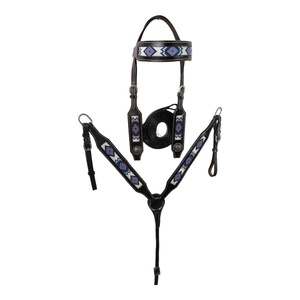Accessoires de cheval en cuir de qualité supérieure faits à la main-Collier de poitrine Western Headstall personnalisé Nouveau stock - Product Image 2