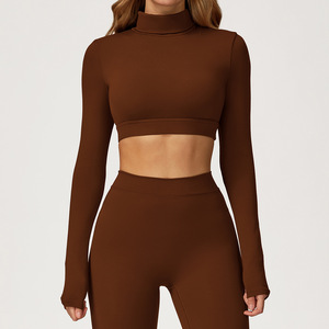 Women's Long Sleeved <strong>Crop</strong> <strong>Top</strong> with Hollowed Out Back Design for Outdoor Sports Running Fitness Yoga <strong>Top</strong> - Product Image 6
