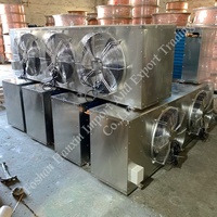 Unité de refroidissement à échangeur de chaleur à 3 ventilateurs pour chambre froide et congélateur rapide, système d'évaporation de réfrigération