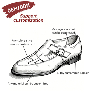 Zapatos Oxford de Vestir Casuales para Hombre, Diseño Romano con Punta en Pico, de Cuero Vacuno, Cómodos, Transpirables, para Primavera/Verano, Bodas y Fiestas, Personalizados OEM - Product Image 5