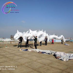 Costume de <span class=keywords><strong>dragon</strong></span> <span class=keywords><strong>gonflable</strong></span> à trois têtes avec éclairage LED pour défilé de rue en plein air - Product Image 5