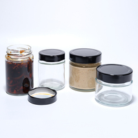 250ml 500ml 1 litre bocal rond en conserve de qualité alimentaire bocal de cuisine bocal scellé en verre avec couvercle à vis en métal