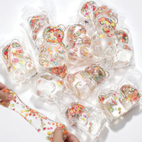 Transparante beer squishy speelgoed fruitplak gevuld met maltose stressverlichting langzaam terugverend rubber schattig voor gummy snoep decoratie