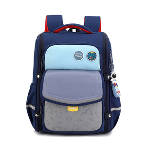 Kids School Backpack Waterproof Cloth Primary School <b>Bag</b> Reflective Strip Boys Girls Casual Fashion Polyester Zipper - Product Image 1