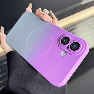 Applicable <b>for</b> <b>iPhone</b> 17 Pro Max gradient magnetic liquid silicone phone case with <b>for</b> <b>iPhone</b> 16 lens protector - Product Image 5