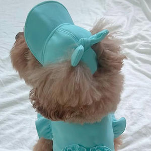 Mascota Primavera Verano amor hueco camiseta sin mangas sombrilla sombrero pequeño <span class=keywords><strong>mediano</strong></span> gato perro <span class=keywords><strong>maltés</strong></span> Yorkshire Terrier mascota al aire libre lindo conjunto - Product Image 4