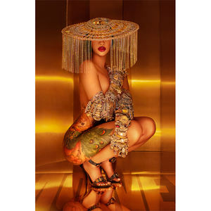 Une <span class=keywords><strong>femme</strong></span> <span class=keywords><strong>tatouée</strong></span> sexy art mural nu peinture de luxe pour la décoration de la maison photo impression toile et affiche couloir moderne - Product Image 6