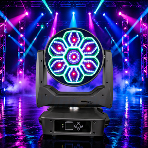 Phantom Aura 7 pièces 60W Projecteur LED à tête mobile avec rétroéclairage à filament, effet Bee Eye, lentille monobloc, Wash Beam Zoom, lumière du jour 6000K - Product Image 3