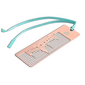 Marcapáginas Metálico Rectangular Color Oro Rosa con Logotipo Personalizado - Product Image 4