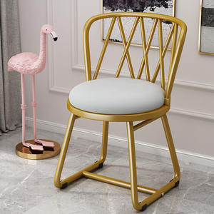 Silla cosmética convertible de muebles para el hogar de Metal de estilo nórdico Simple de lujo ligero para dormitorio <span class=keywords><strong>Web</strong></span> de vestidor convertible suave - Product Image 2