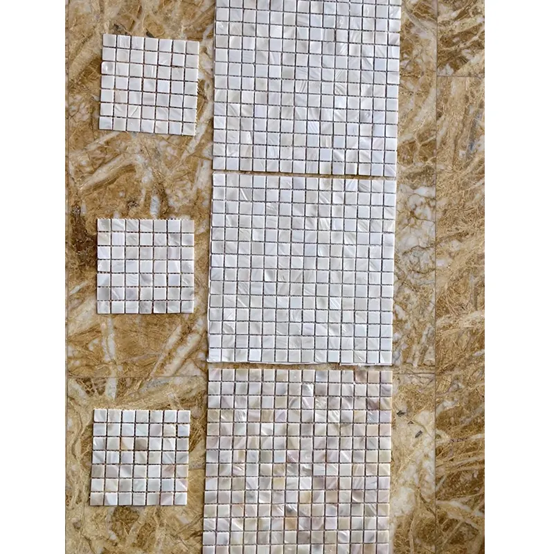 YD STONE naturel perle coquille mosaïque carreaux de mur carré maison décorative étanche coquille mosaïques