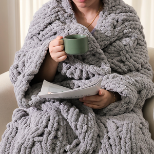 New <span class=keywords><strong>Handmade</strong></span> Hiện Đại Nhiều Màu Chenille Sợi Knit Ném Chăn Bán Buôn Giá Tùy Chỉnh Sofa Ném Cho Trang Trí Nội Thất - Product Image 6