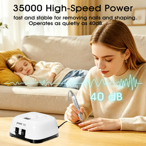 เครื่องตะไบเล็บ <span class=keywords><strong>Nailgirls</strong></span> Pro 35000rpm กำลังไฟ 60 วัตต์ เครื่องขัดเล็บไฟฟ้า อุปกรณ์ทำเล็บมือสำหรับร้านเสริมสวย - Product Image 3
