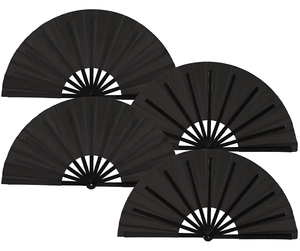 Quạt Gấp Phát Sáng UV Bằng Tre 13 Inch 33Cm Quạt Rave Lễ Hội Quạt Đồ Họa Đam Mê - Product Image 5