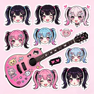 Custom Vinyl Sticker Waterproof Tear Resistant Self-Adhesive Die Cut Decorative Pink Style Stickers for <strong>Laptops</strong>, Water Bottles - Product Image 1