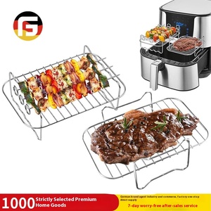 2 gói thép không gỉ Nồi chiên không khí kệ cho 8-qt lớn Dual Zone kim loại BBQ phụ kiện - Product Image 4