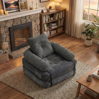 Canapé-lit compact simple pour salon, fauteuil moderne, canapé inclinable en tissu, mousse haute densité, écologique, livré en boîte