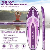 Planche de surf souple DAMA 10.6'*32'*6' Vente en gros sup 2 personnes Stand up Paddle Board Pets sup rose Planche de paddle gonflable sup