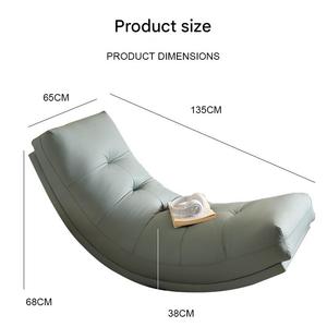 <span class=keywords><strong>Fauteuil</strong></span> <span class=keywords><strong>inclinable</strong></span> et à bascule Kino en <span class=keywords><strong>cuir</strong></span> imperméable et anti-salissure, avec structure en bois massif, idéal pour les petits appartements, pour une relaxation intérieure confortable - Product Image 5
