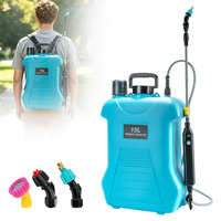Pulvérisateur à dos électrique à batterie, pulvérisateur de jardin fonctionnant sur batterie, pulvérisateur de jardin pour les mauvaises herbes avec lance télescopique et 3 buses