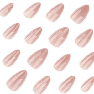 <span class=keywords><strong>Faux</strong></span> <span class=keywords><strong>ongles</strong></span> à presser en gros, élégants et chics pour le quotidien, taille moyenne, avec base douce ton blush et texture chromée brillante - Product Image 3