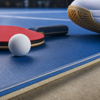 Vente chaude : Revêtement de sol vinyle pour terrain de tennis de table, certifié ITTF, ignifuge, écologique, texture bois, épaisseur 8 mm, pour le sport