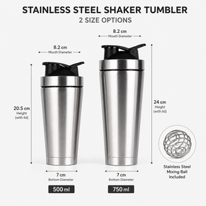 Nouvelle bouteille <span class=keywords><strong>shaker</strong></span> isotherme à double paroi en acier inoxydable de 25 oz pour le sport et la remise en forme avec mélangeur de protéines en poudre - Product Image 2