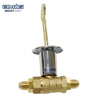 Vanne à bille manuelle en laiton BMAG 1/2''-3/4'' PN10 PN16 pour gaz, idéale pour barbecue ou système de foyer/extérieur (OEM)
