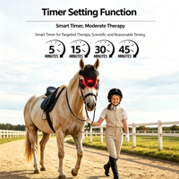 Masque de luminothérapie rouge pour chevaux 660nm 850nm – Soin de la tête équine par thérapie par lumière proche infrarouge pour chevaux