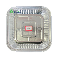 Barquettes de cuisson jetables en aluminium 8x8 pouces, lot de 30, avec couvercle, 1350 ml, pour emballage sous film rétractable