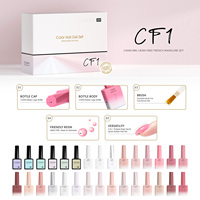 CANNI 30 pièces/lot 9ml Kit Cadeau de Noël Couleurs Nudes Naturelles Base Caoutchouc & Gel de Construction Rapide Kit de Vernis à Ongles en Gel
