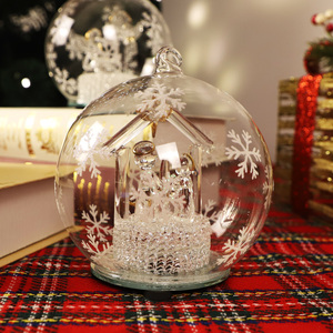 <span class=keywords><strong>Bolas</strong></span> de cristal decorativas, <span class=keywords><strong>bolas</strong></span> colgantes de cristal que cambian de color para Navidad - Product Image 1