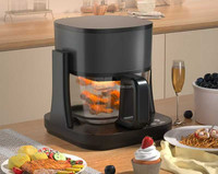 Appareils de cuisine multifonctionnels 110-240V, rotation à 180 degrés, circulation d'air chaud, cuisson, friture, grillade, friteuse à air
