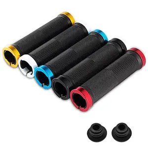 1 Pair Mountain Road Bicycle Handlebar Grips Ergonomic Anti-Skid Damping Rubber Grip Lock On Bike Handle End Cover