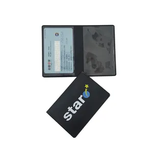 Colorful ID Card Holders Student Card Wallet Customized Logo Credit Card Folder PVC Plastic Simple 2 Folder