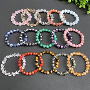 4 มม.6 มม.8 มม.10 มม.อัญมณีควอตซ์Healing Stonesสร้อยข้อมือคริสตัลลูกปัดหินสร้อยข้อมือยืด - Product Image 3