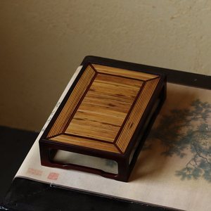 Bamboo Tea <b>Table</b> Chinese Retro Style <b>Small</b> <b>Table</b> For Tea Ceremony Accessories Phoenix Eye Bamboo Slices - Product Image 4