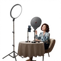 Lampe LED de bureau pleine écran pour diffusion en direct, éclairage beauté, température de couleur réglable, éclairage facial pour maquillage et photographie