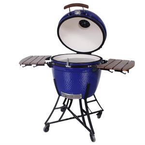 SEB <span class=keywords><strong>KAMADO</strong></span> / STEEL <span class=keywords><strong>EGG</strong></span> BBQ Gril à charbon de bois en céramique de 24 pouces Poulet fumeur Taille XL Four <span class=keywords><strong>Barbecue</strong></span> Extérieur Livingliving - Product Image 2