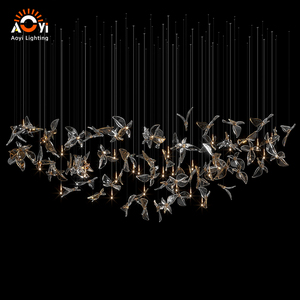 Lustre LED Papillon en Cristal <span class=keywords><strong>de</strong></span> Luxe - Suspension Moderne Flottante pour Escalier et Atrium <span class=keywords><strong>de</strong></span> Villa - Product Image 6