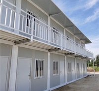 Bâtiment préfabriqué en conteneurs, bureau de chantier modulaire, structure en acier à deux étages, bâtiment préfabriqué pour camp de construction