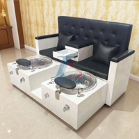 Chaise de pédicure spéciale pour salon de beauté, club de loisirs, double chaise de bain de pieds durable en gros