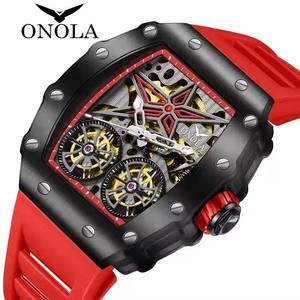 ONOLA 6829 <b>Watches</b> for Men Double Tourbillon Hollow Waterproof Luminous Fully Automatic <b>Mechanical</b> Men's <b>Watch</b> Montres Hommes - Product Image 2