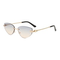 Kacamata Tanpa Bingkai Tanpa Rangka Tepi Rapi Premium Unisex UV400 Lensa PC Non-polarized Oranye Gaya Baru Mengemudi Luar Ruangan
