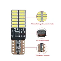 T10 LED Autolampen Universal T10 194 168 W5W 12V T10 Auto-Licht LED Canbus 4014 24SMD Auto-LED-Leuchten Innenbeleuchtung