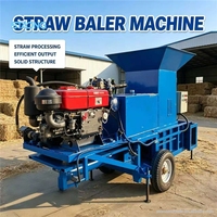 Presse à balles carrées agricole hydraulique mobile pour ensilage, ensacheuse de balles de foin et de paille