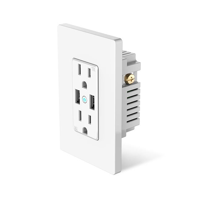Touch Smart Wall Electrical Sockets and Switches Us 110v 15a Bedroom Living Room Smart Life Wifi Wall Switch and Socket